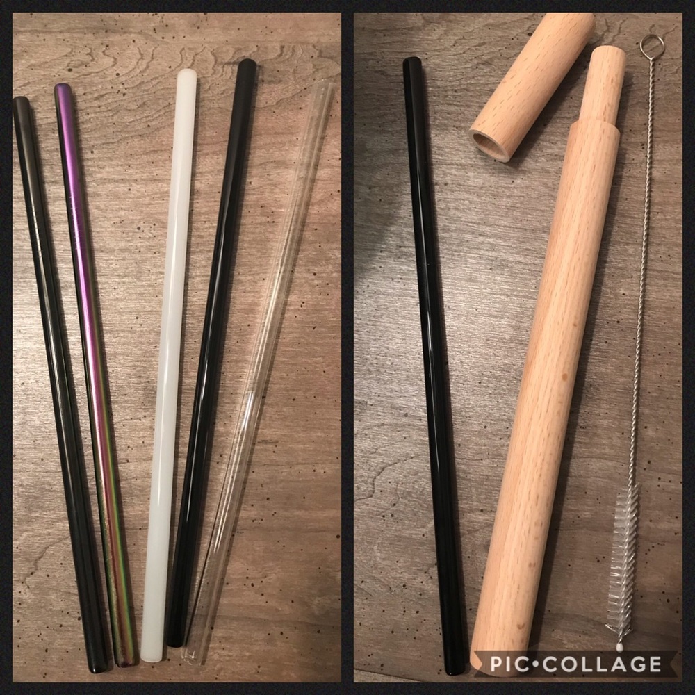 3 Glass or Metal Straws